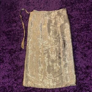 Elegant Gold Wrap Women's Skirt